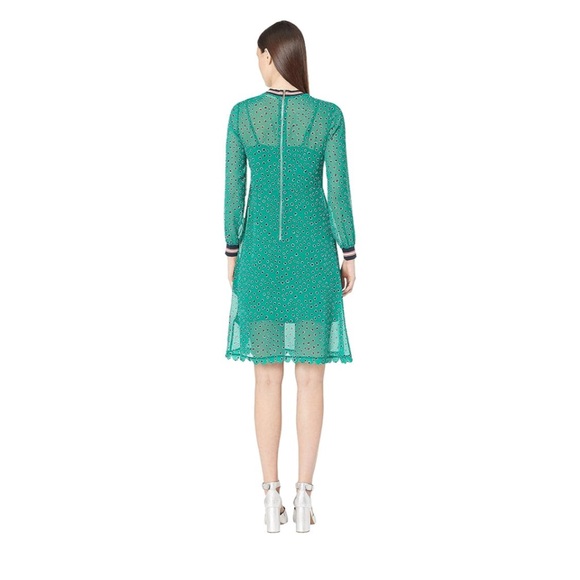 NWOT Ted Baker Sibella Green Dot Dress / size 0 - Picture 5 of 7